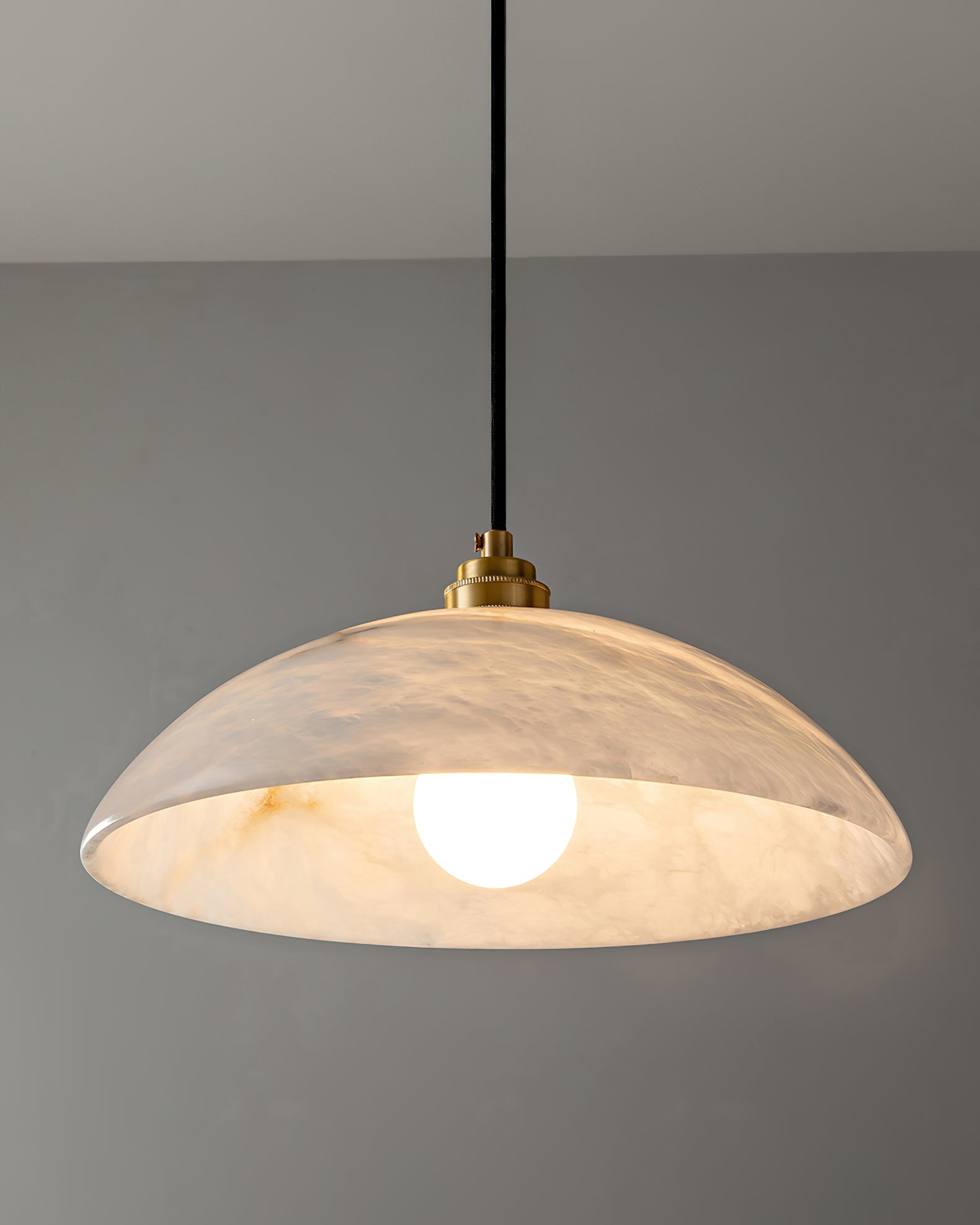 Alabaster Dome Pendant Light, view 30