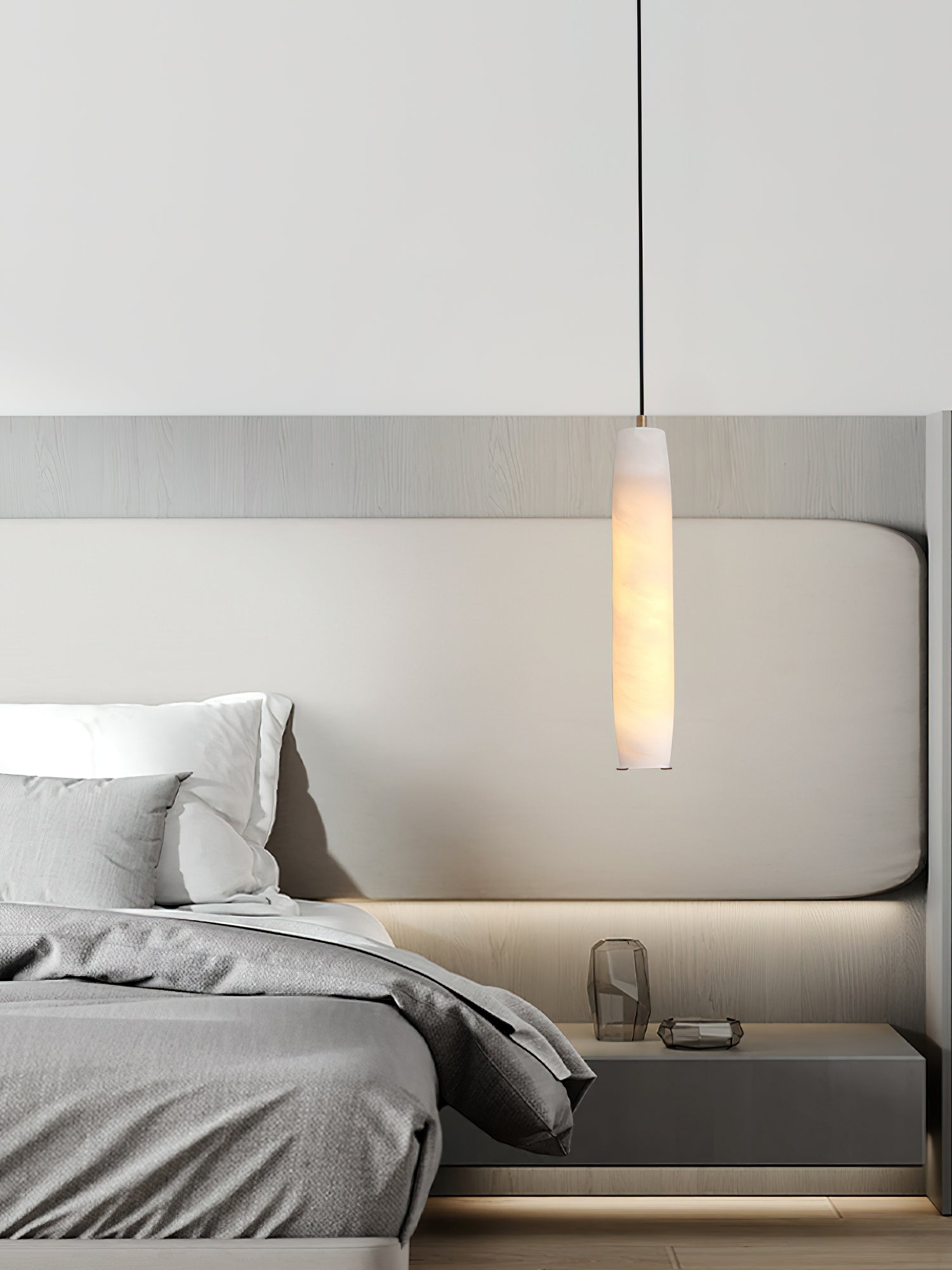 Alabaster Flute Pendant Light, view 9