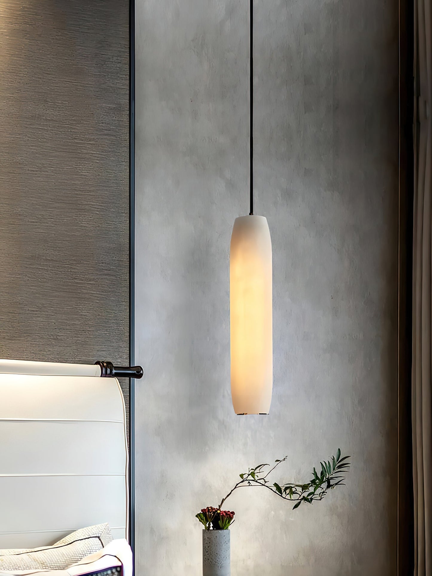 Alabaster Flute Pendant Light, view 14