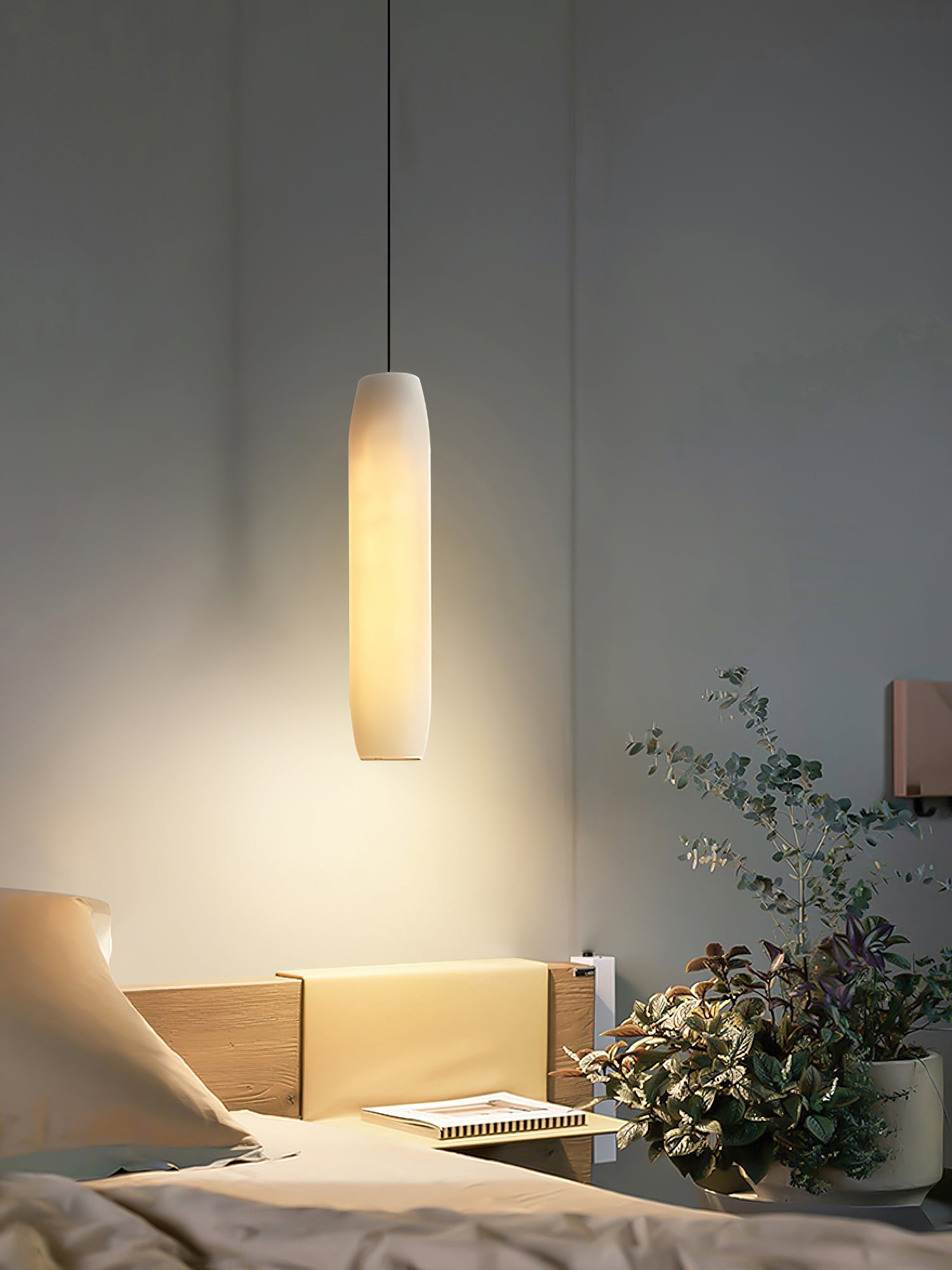 Alabaster Flute Pendant Light, view 15