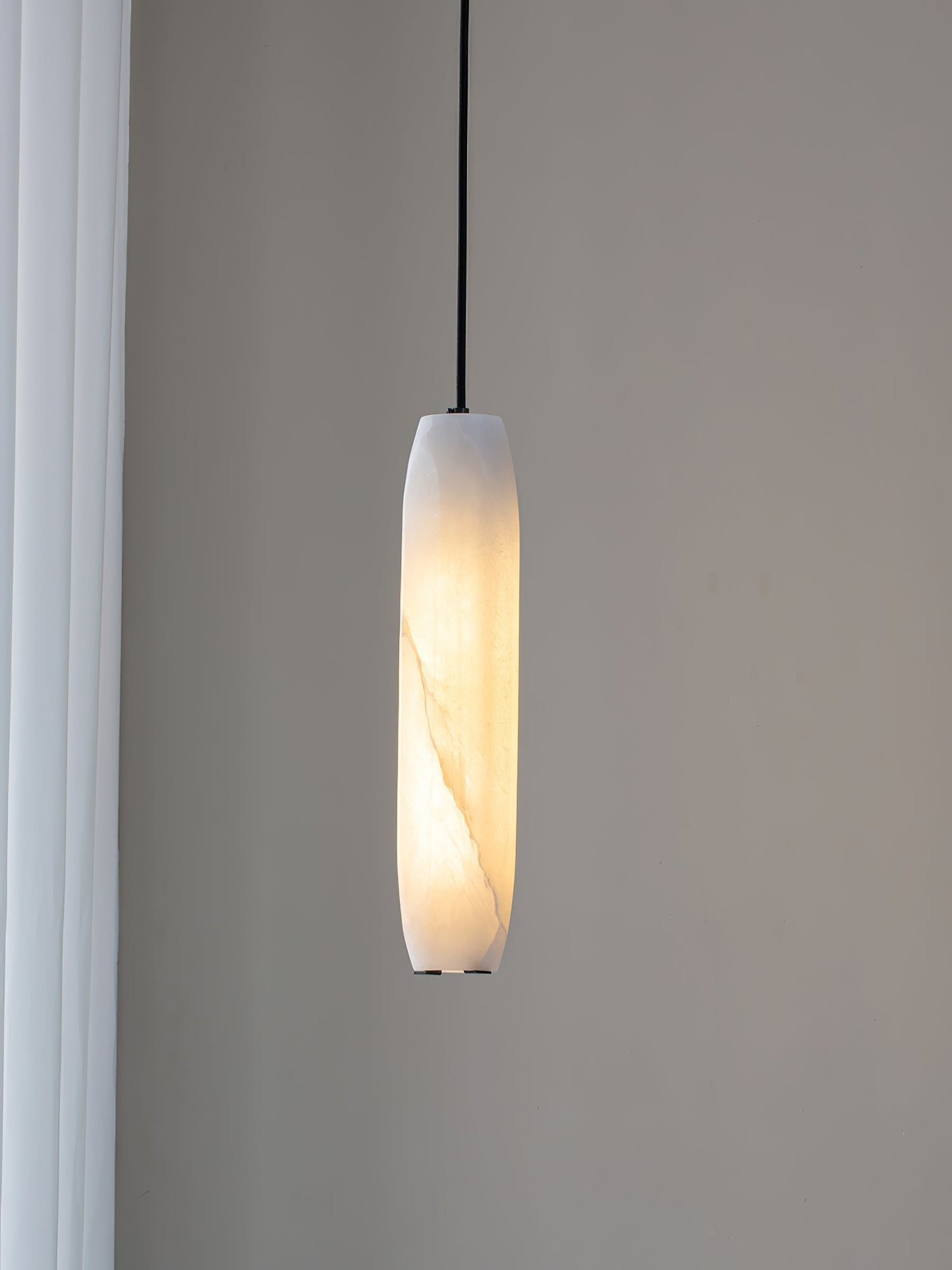 Alabaster Flute Pendant Light, view 18