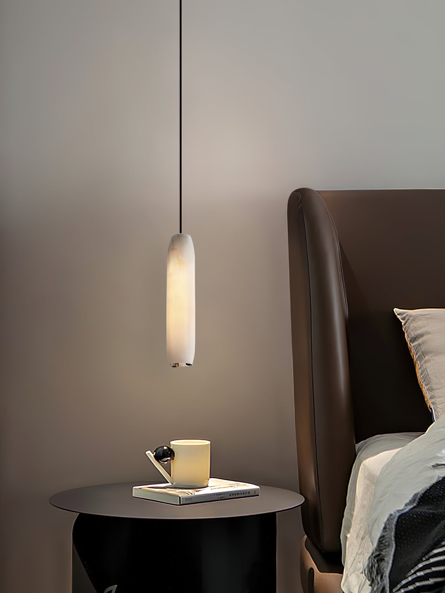 Alabaster Flute Pendant Light, view 22