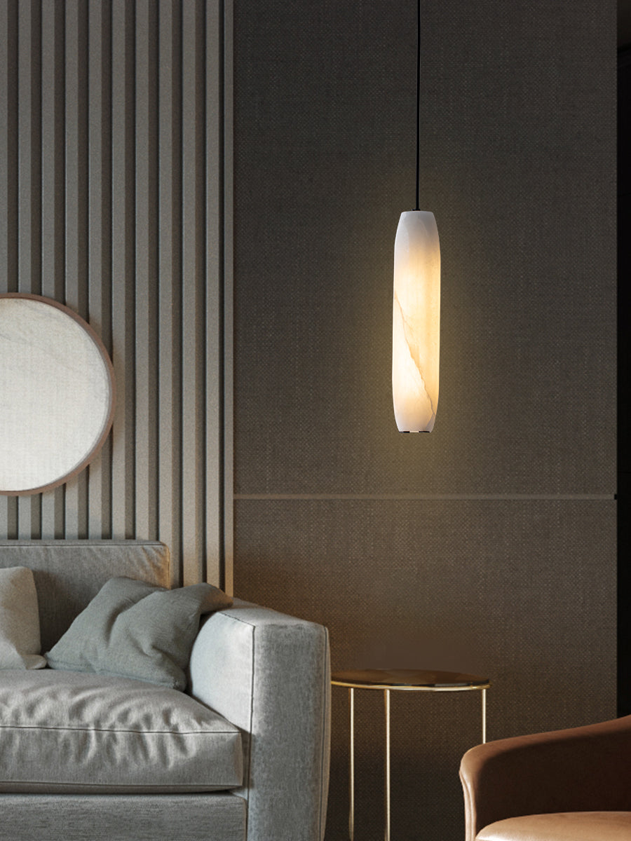 Alabaster Flute Pendant Light, view 23