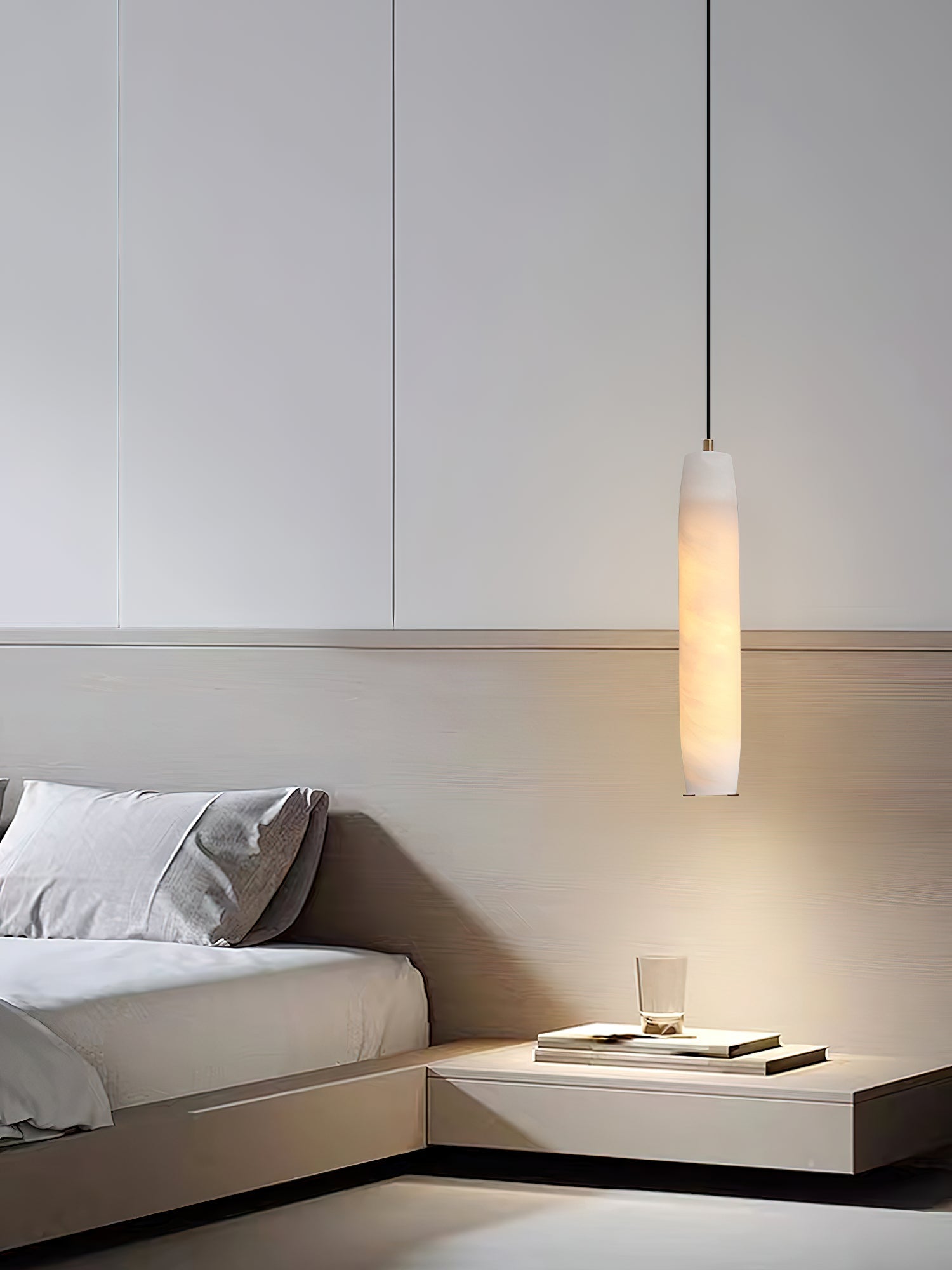 Alabaster Flute Pendant Light, view 24
