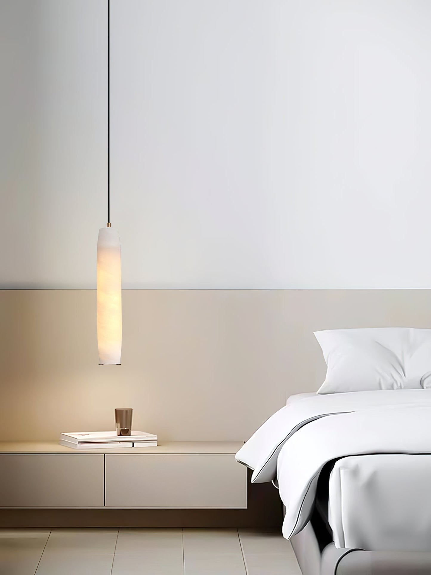 Alabaster Flute Pendant Light, view 28
