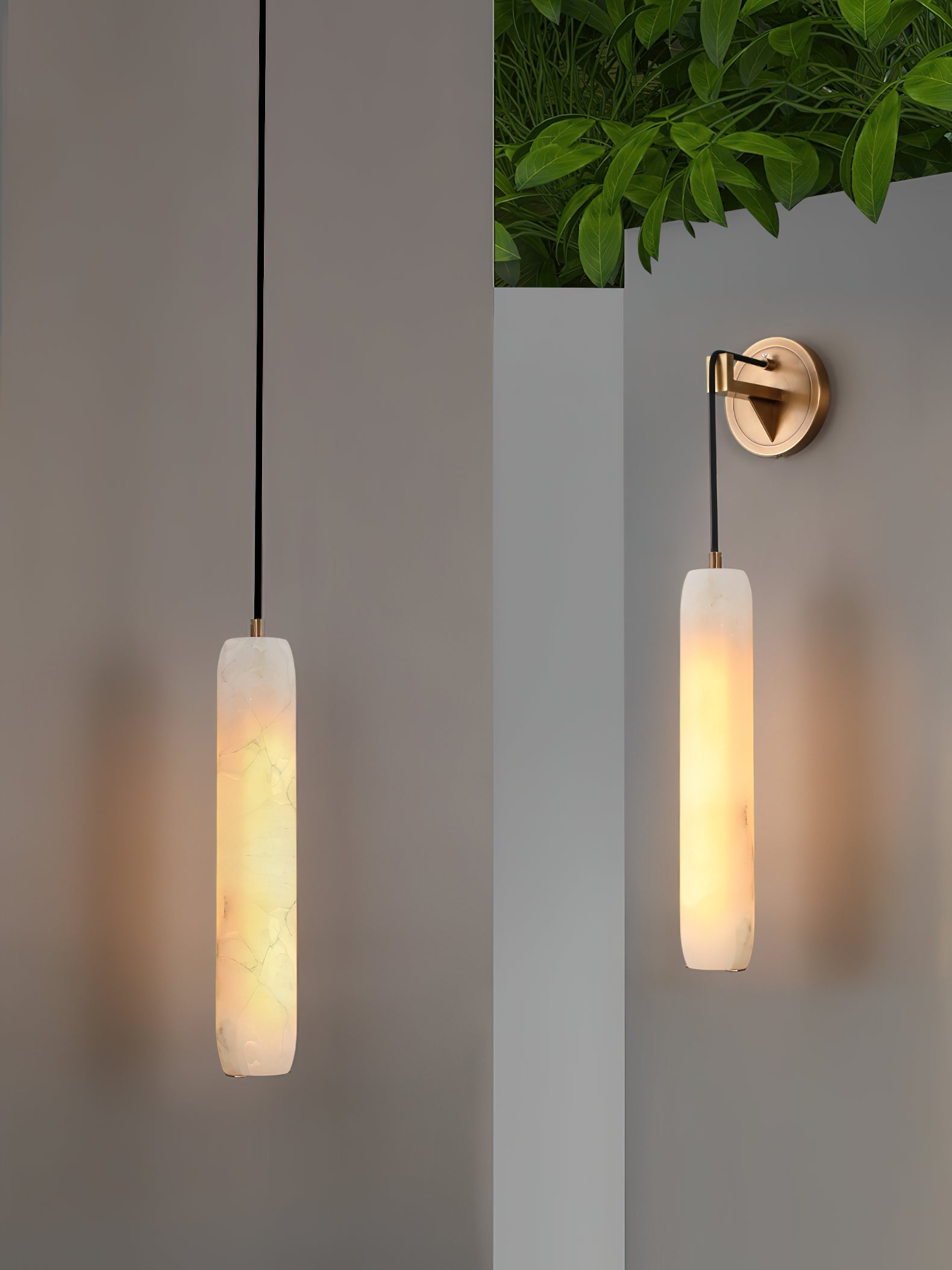 Alabaster Flute Wall Lamp – Dimmable, view 19
