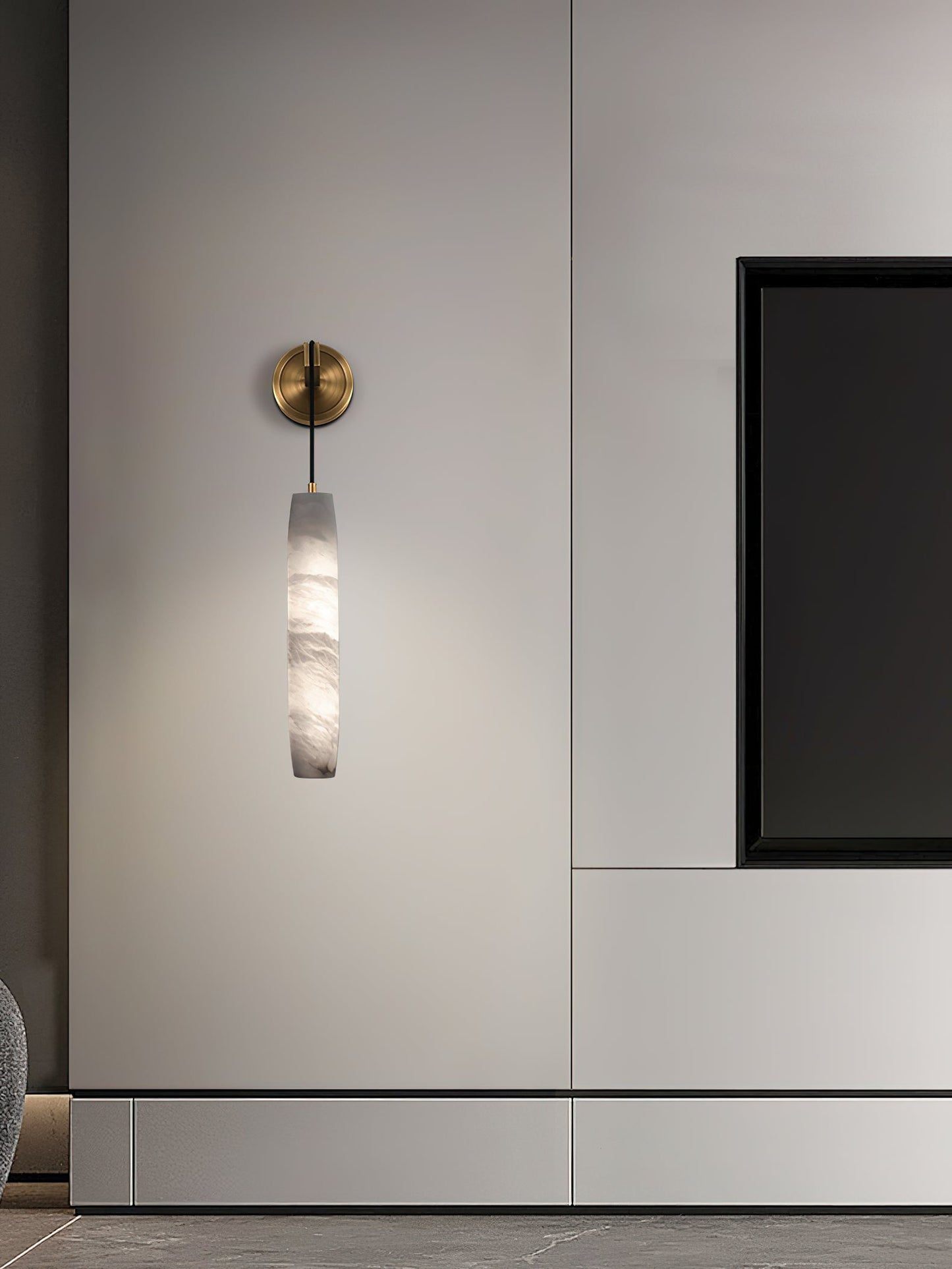 Alabaster Flute Wall Lamp – Dimmable, view 21