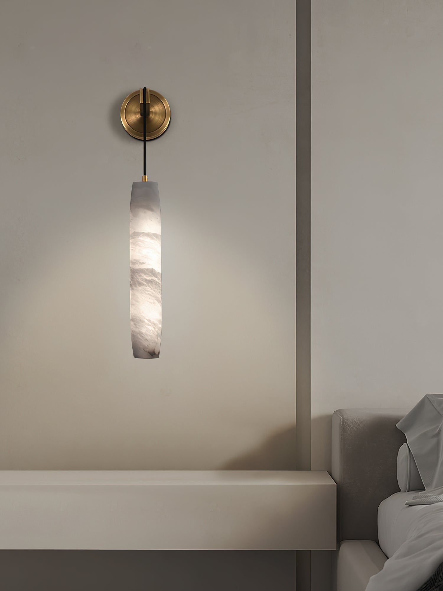 Alabaster Flute Wall Lamp – Dimmable, view 22