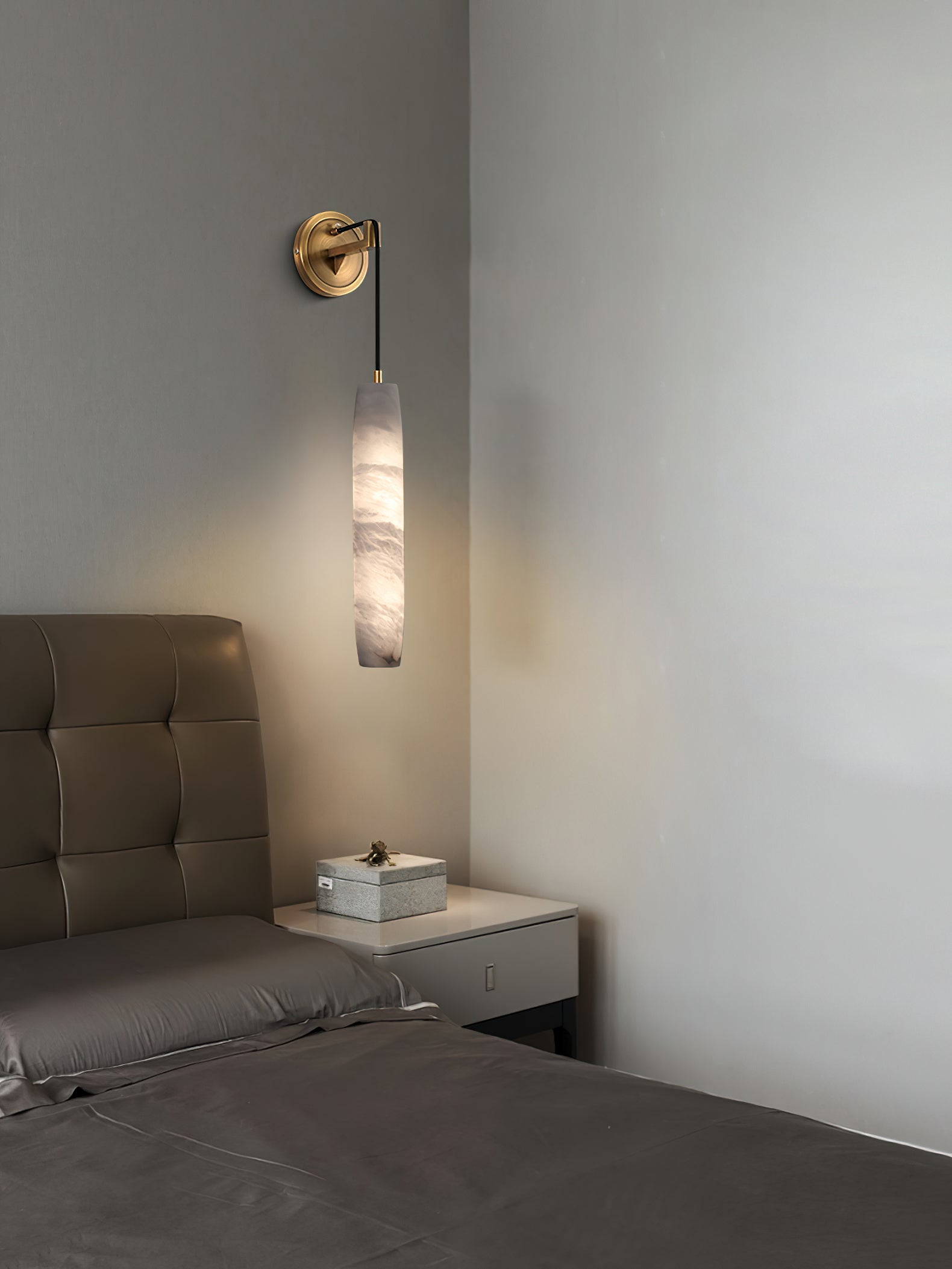 Alabaster Flute Wall Lamp – Dimmable, view 23
