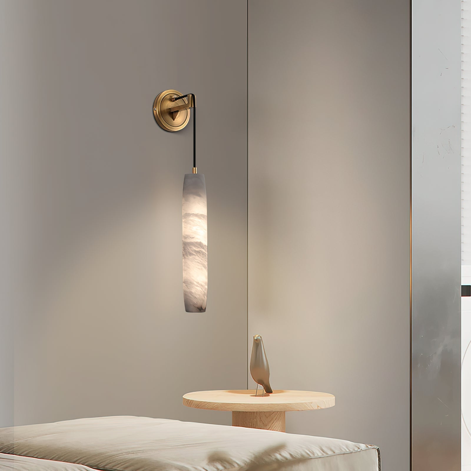 Alabaster Flute Wall Lamp – Dimmable, view 13