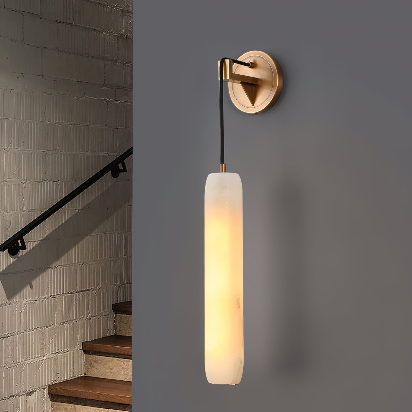 Alabaster Flute Wall Lamp – Dimmable, view 12
