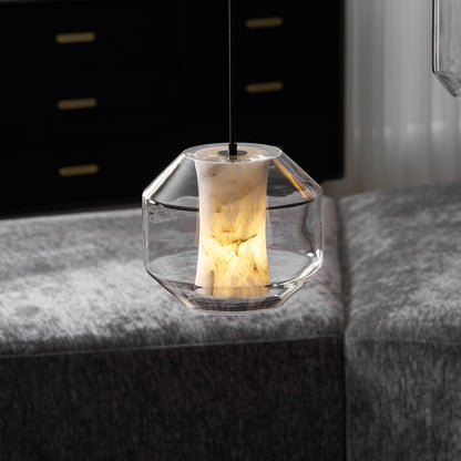 Glass Alabaster Pendant Lamp, detail