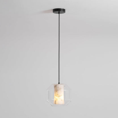 Glass Alabaster Pendant Lamp, alternate view