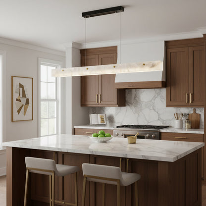 Alabaster LED Linear Pendant Light – Dimmable, detail