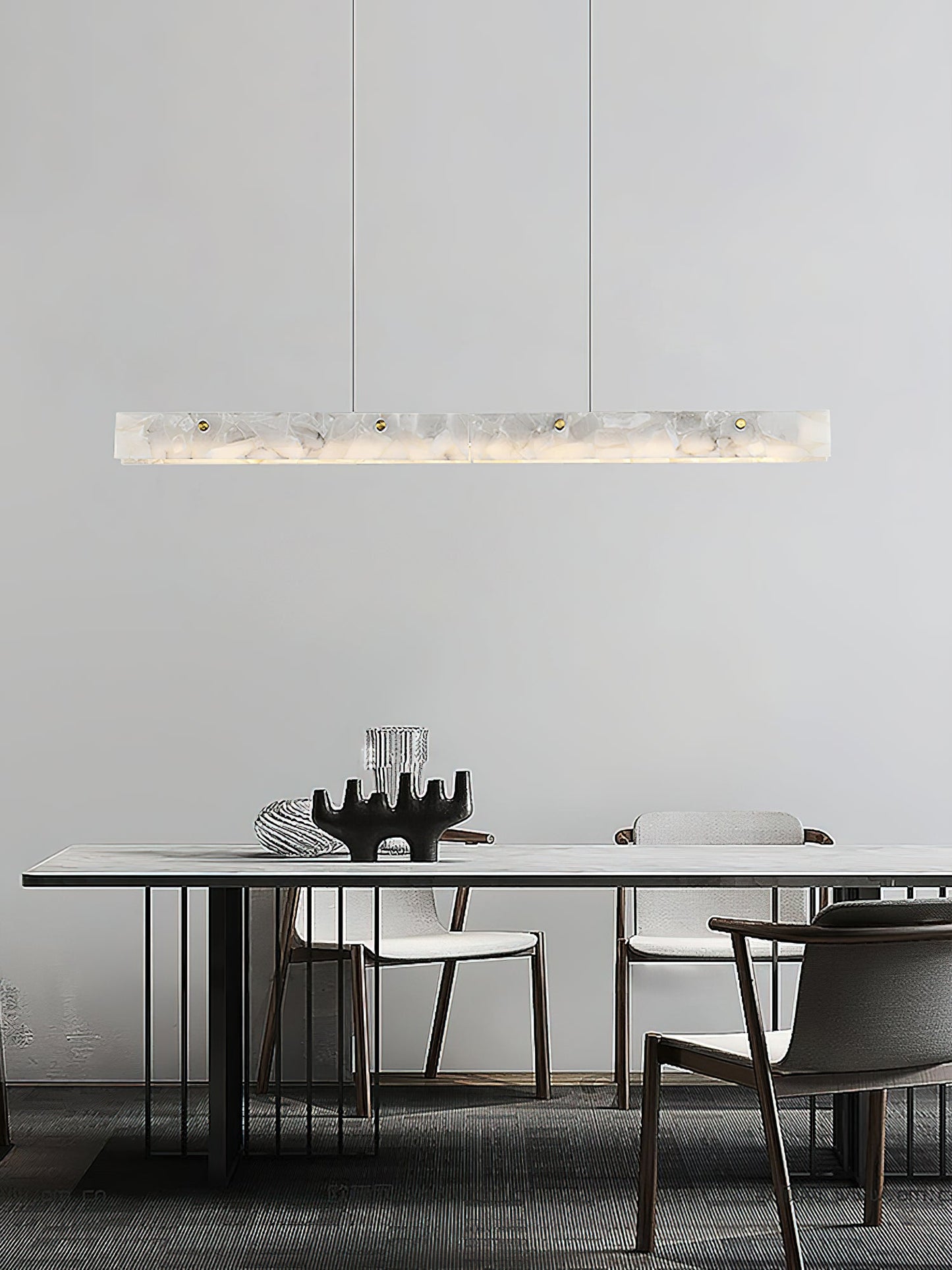 Alabaster LED Linear Pendant Light – Dimmable, view 17