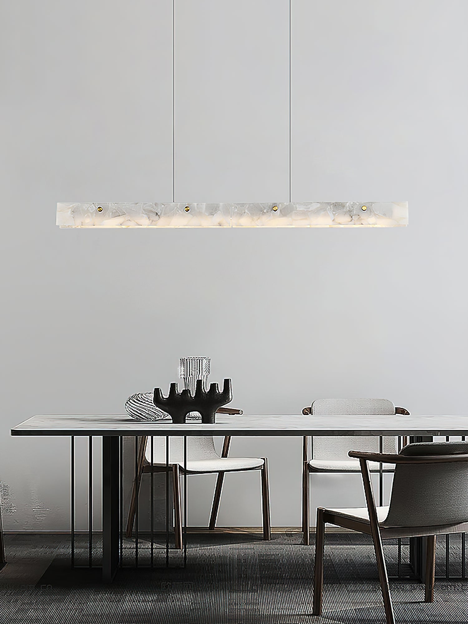 Alabaster LED Linear Pendant Light – Dimmable, view 17