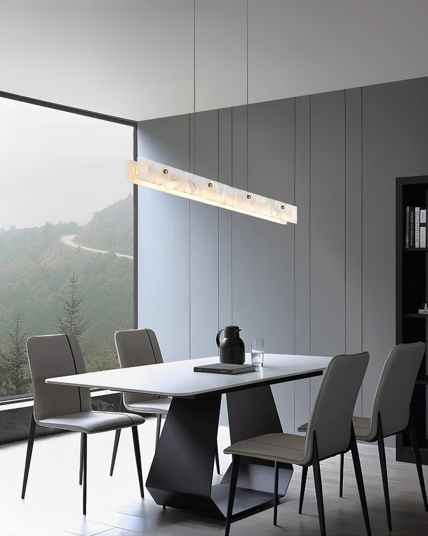 Alabaster LED Linear Pendant Light – Dimmable, view 18