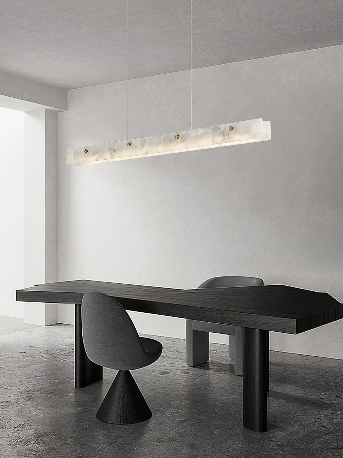 Alabaster LED Linear Pendant Light – Dimmable, view 20