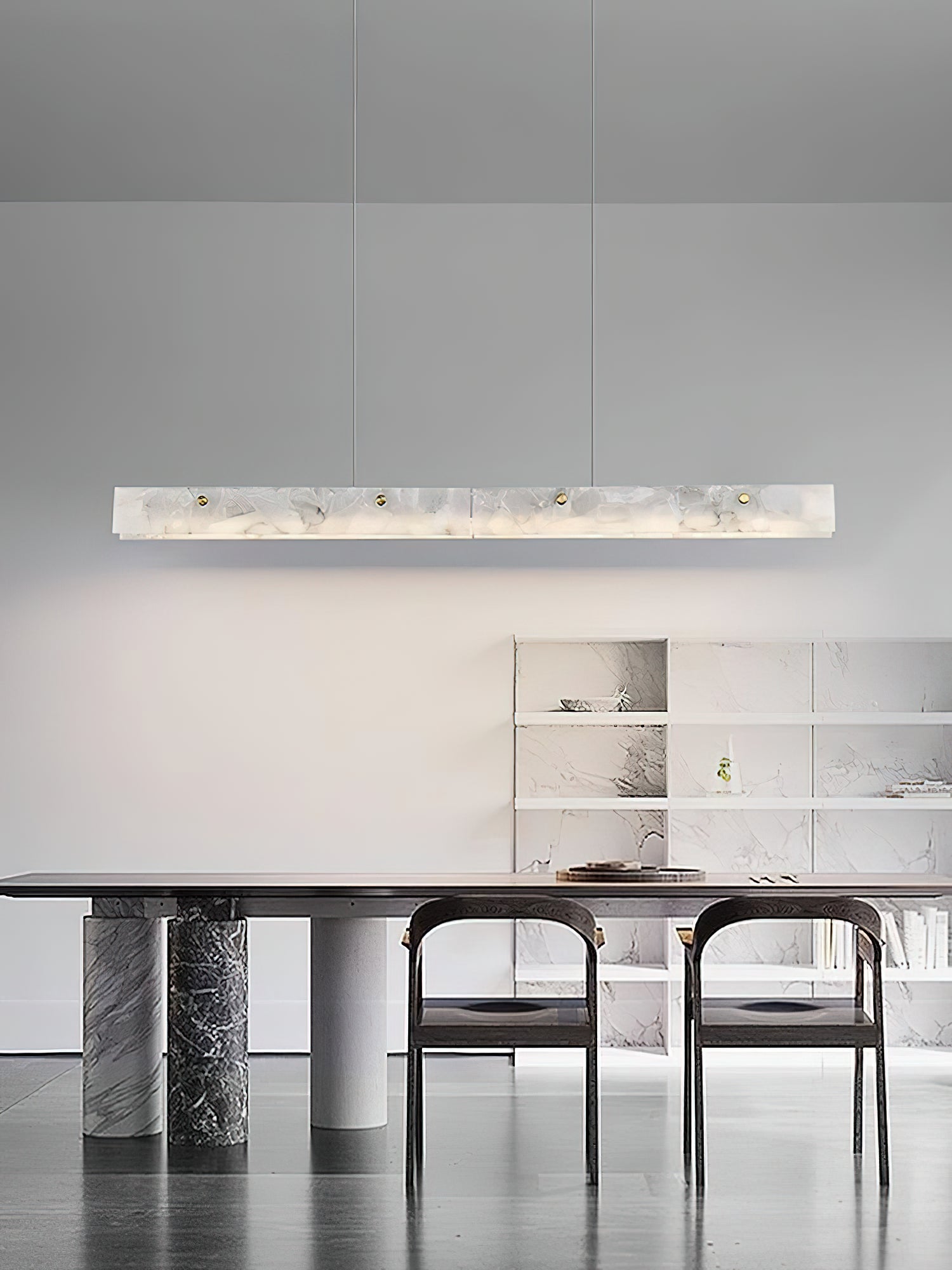 Alabaster LED Linear Pendant Light – Dimmable, view 22