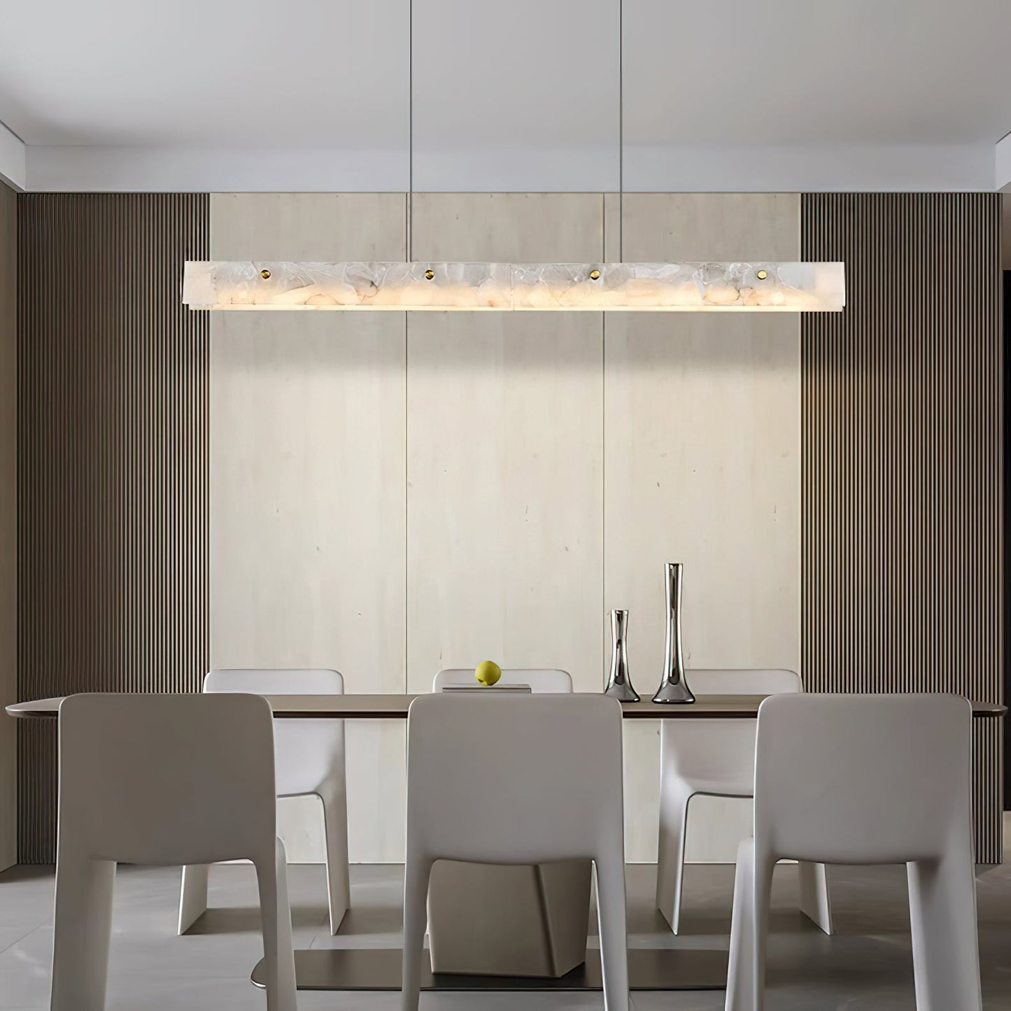 Alabaster LED Linear Pendant Light – Dimmable, view 9