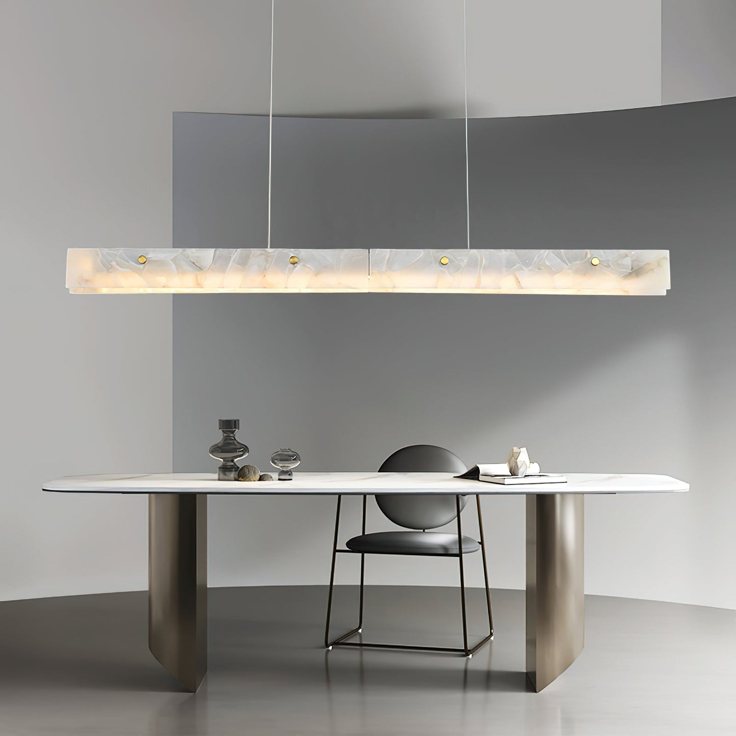 Alabaster LED Linear Pendant Light – Dimmable, view 11