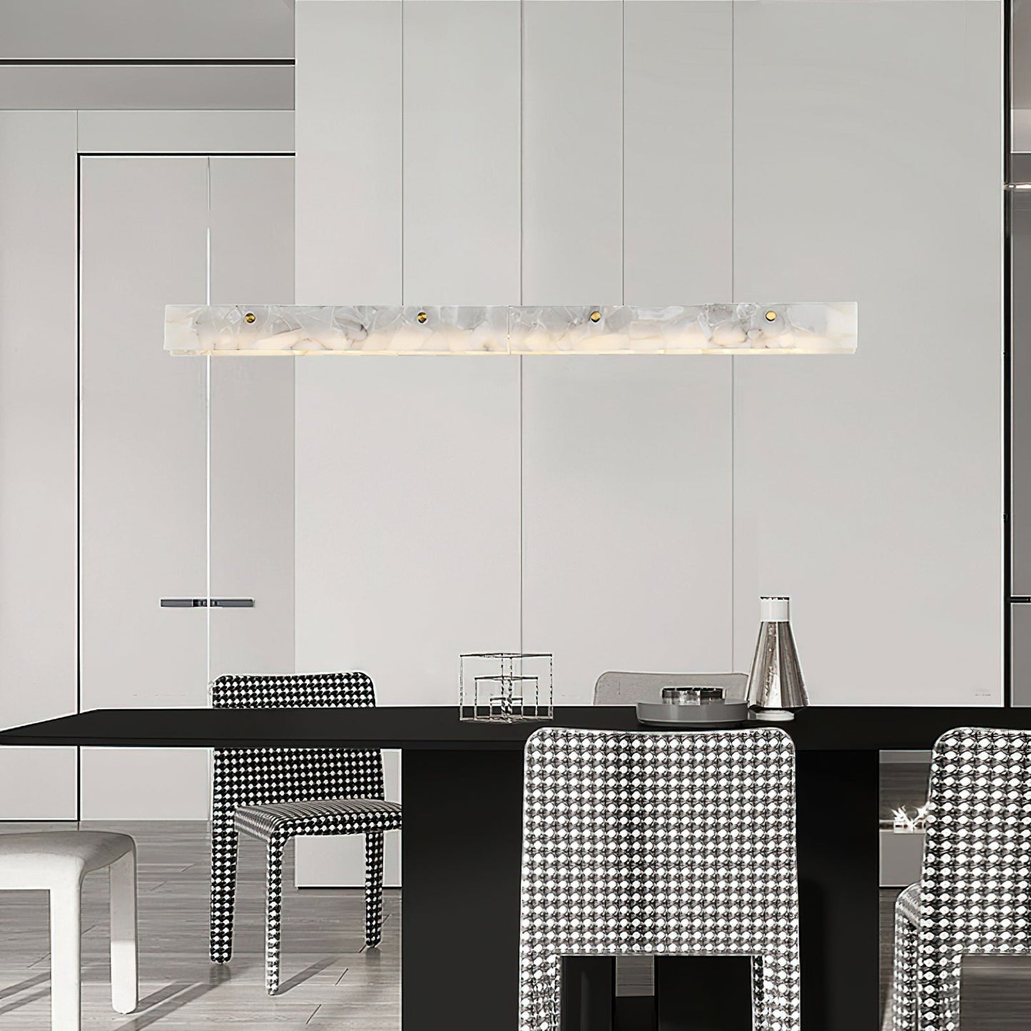 Alabaster LED Linear Pendant Light – Dimmable, view 15