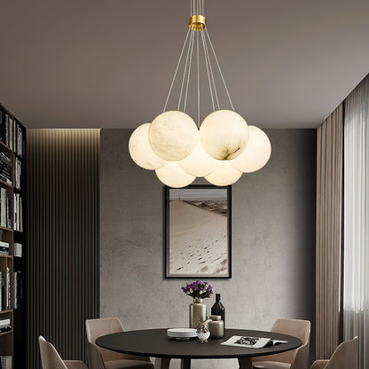 Alabaster Lunar Chandelier, view 16