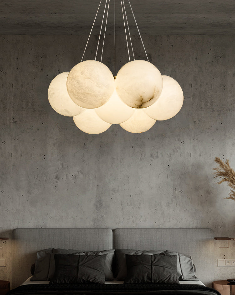 Alabaster Lunar Chandelier, view 19