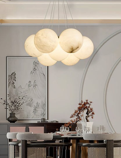 Alabaster Lunar Chandelier, view 21