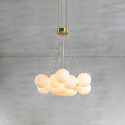 Alabaster Lunar Chandelier, detail