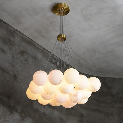 Alabaster Lunar Chandelier, view 13