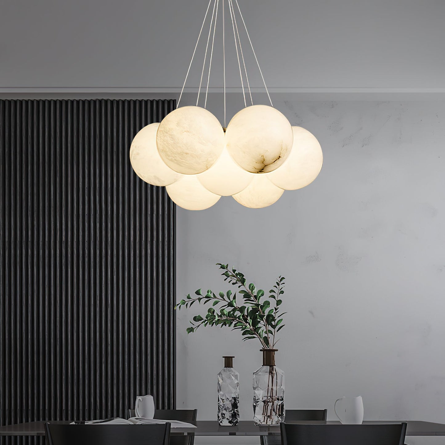 Alabaster Lunar Chandelier, view 15