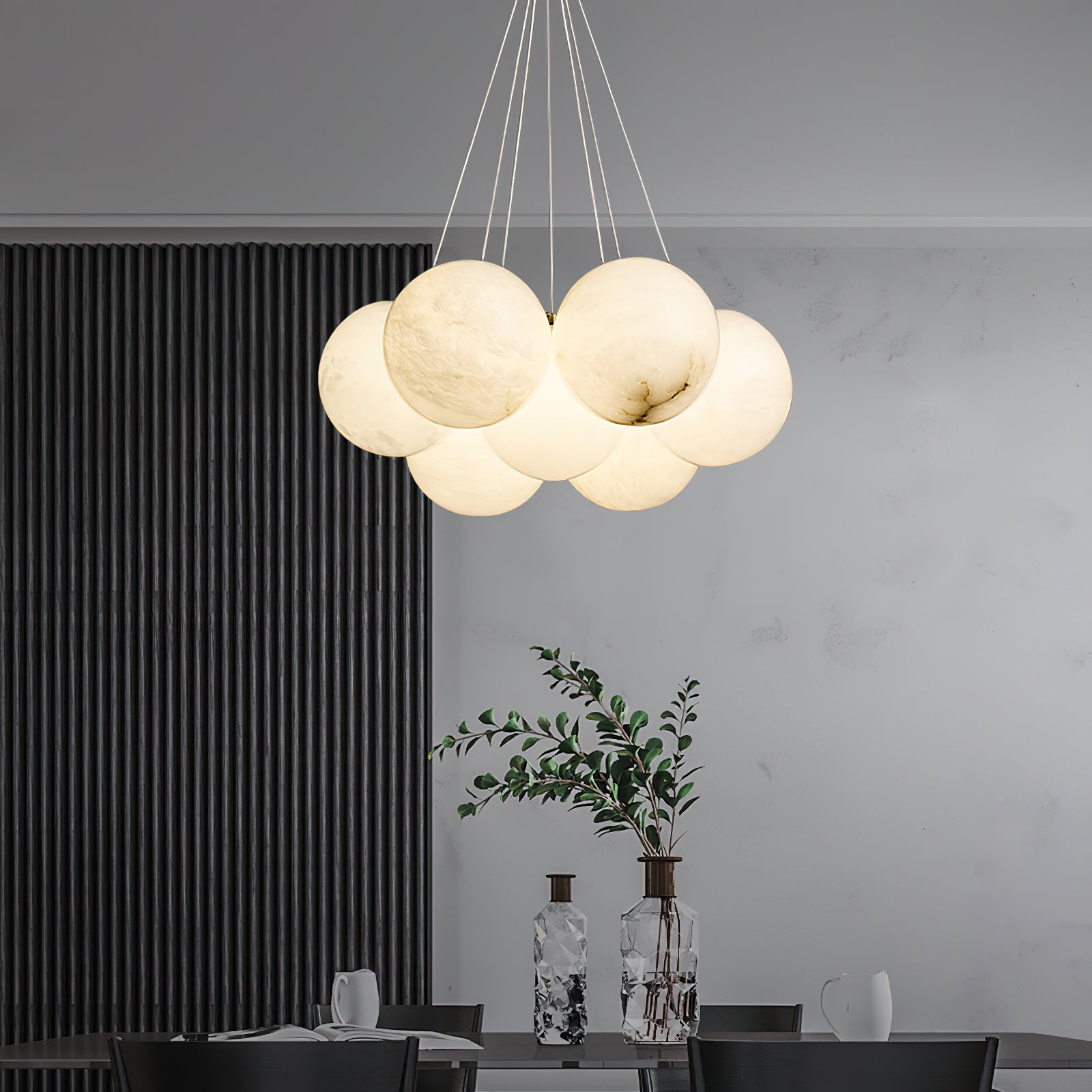 Alabaster Lunar Chandelier, view 15