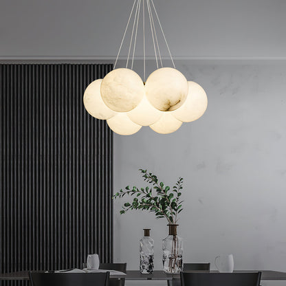 Alabaster Lunar Chandelier, view 15