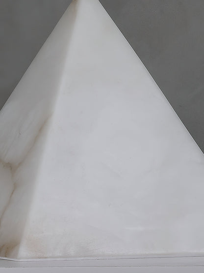 Alabaster Pyramid Table Lamp – Dimmable, view 16