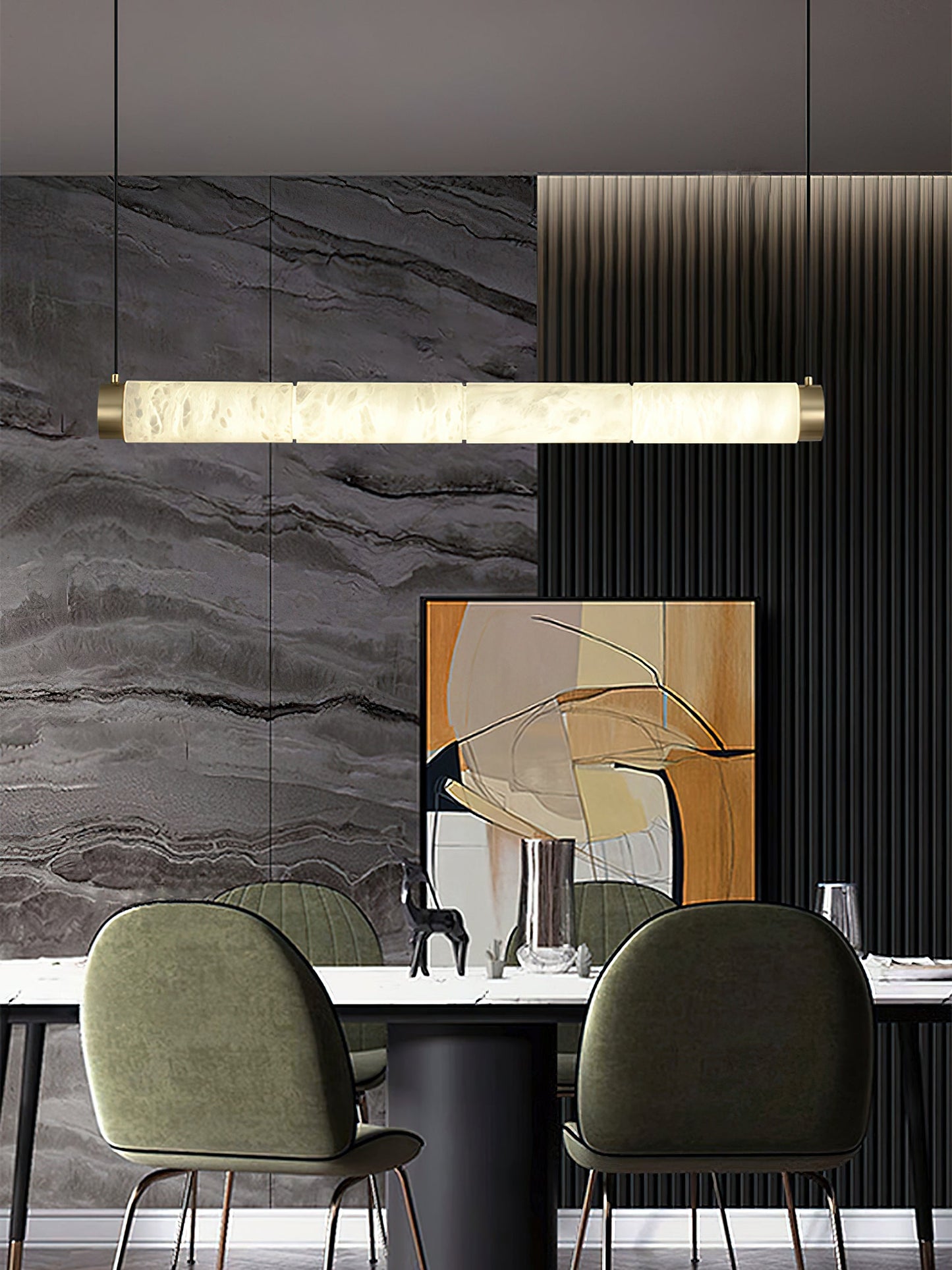 Alabaster Strip Pendant Light – Dimmable, view 10