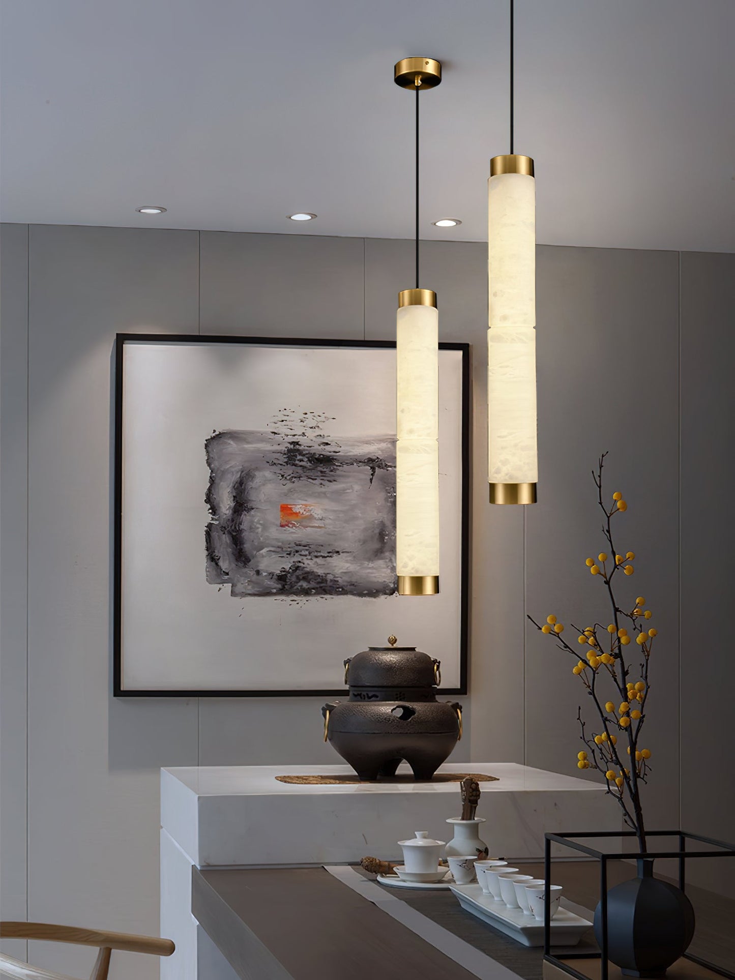 Alabaster Strip Pendant Light – Dimmable, view 11