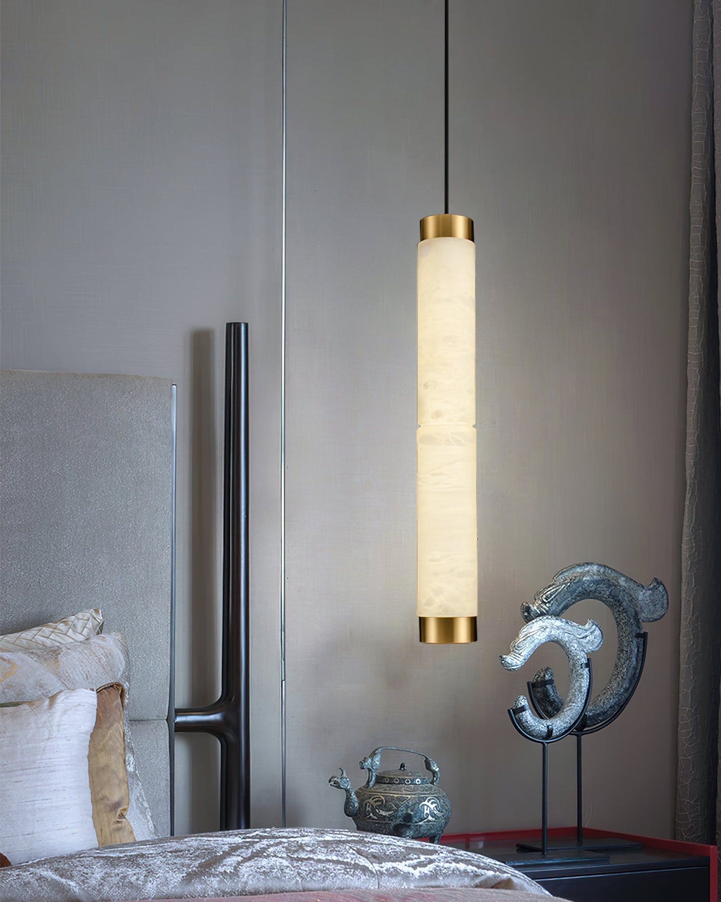 Alabaster Strip Pendant Light – Dimmable, view 14