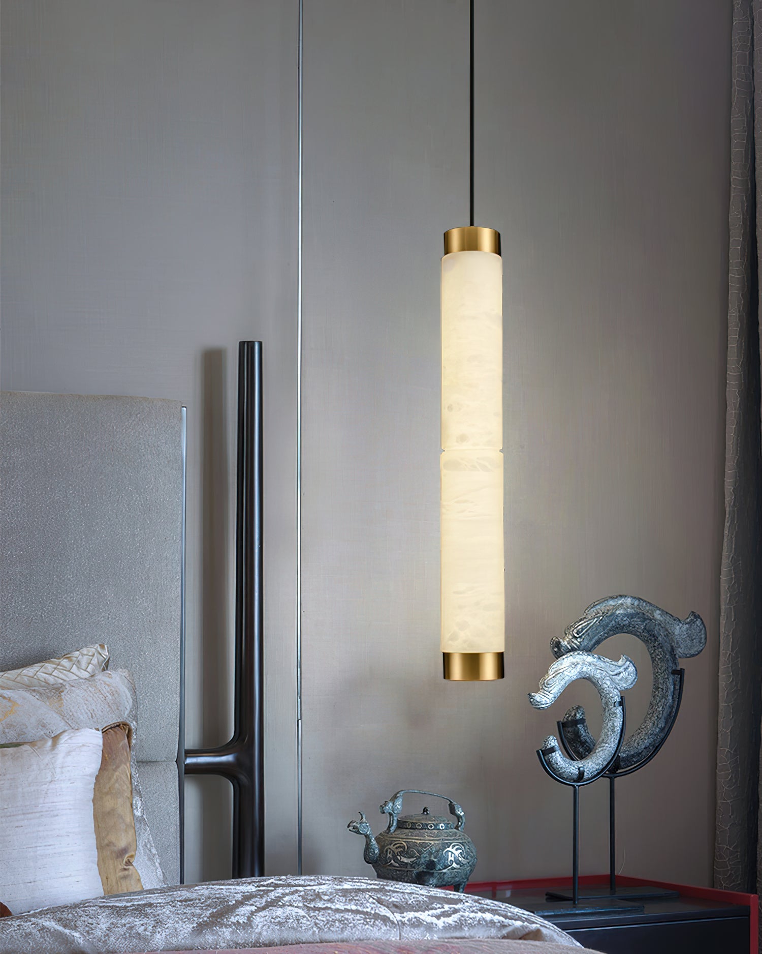Alabaster Strip Pendant Light – Dimmable, view 14