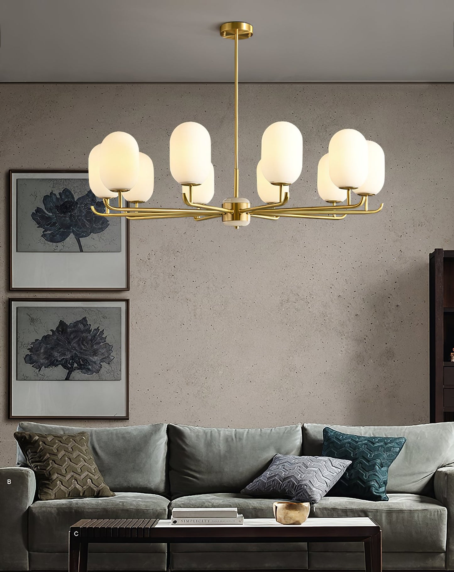 Alana Geometric Chandelier, view 7