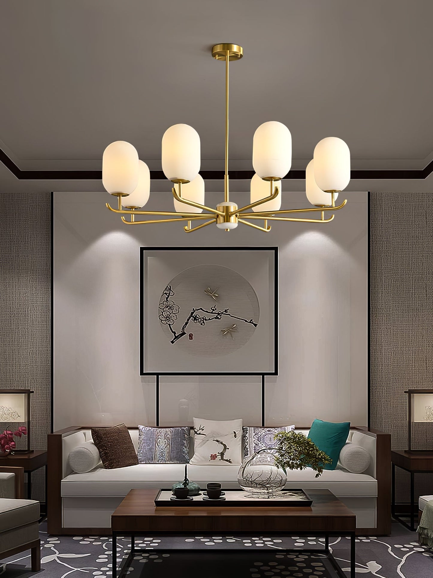 Alana Geometric Chandelier, view 9