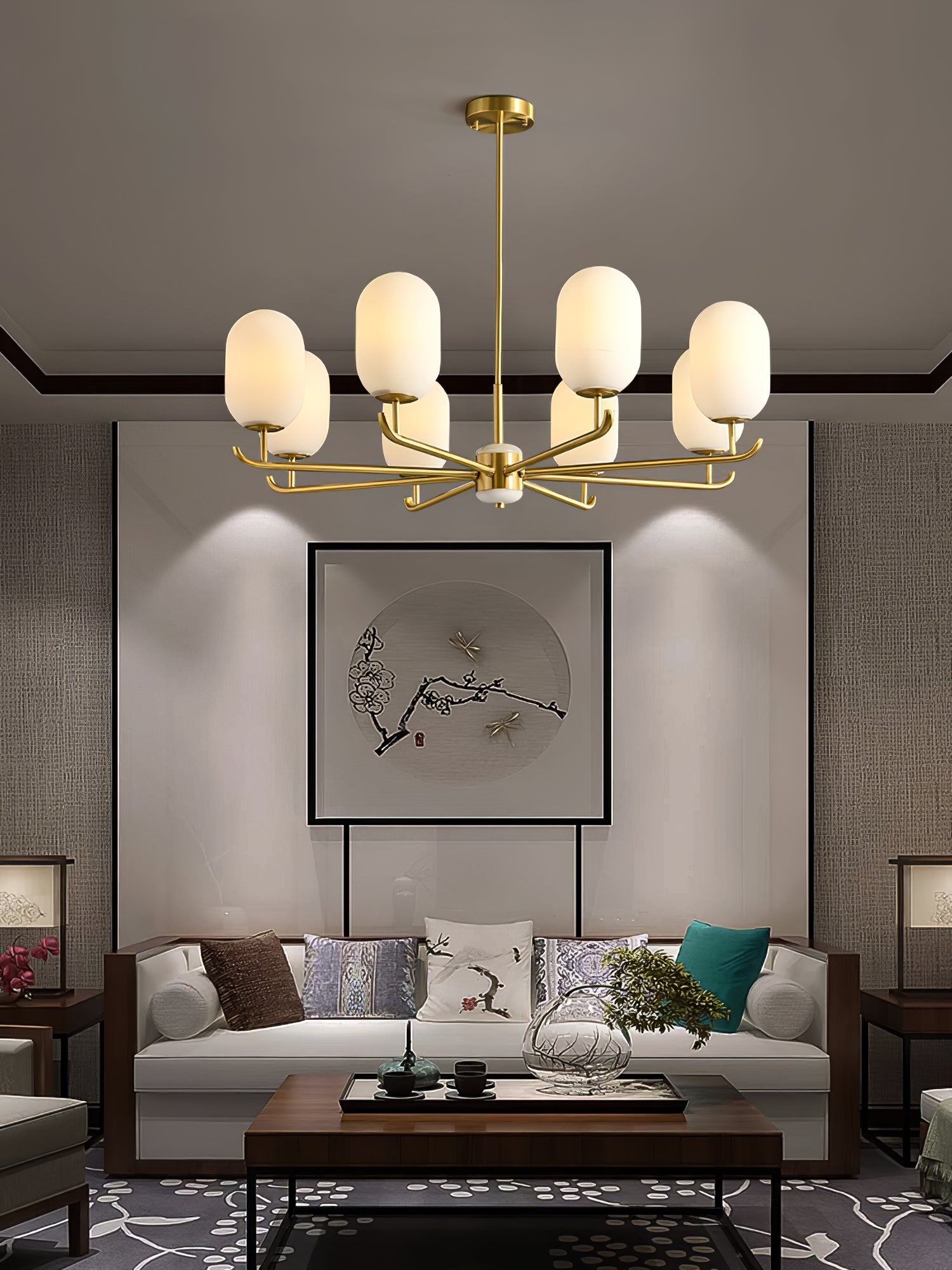 Alana Geometric Chandelier, view 9