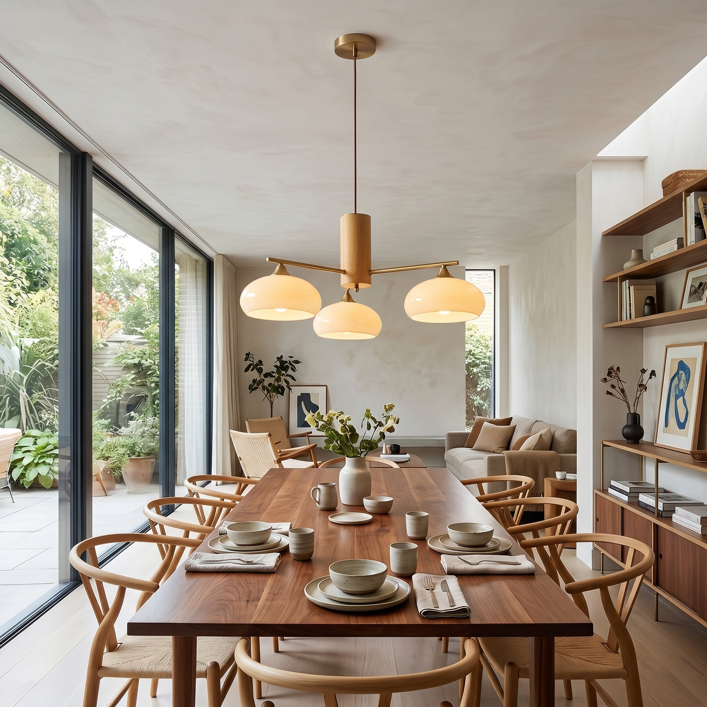 Elliptical Persimmon Chandelier, view 7
