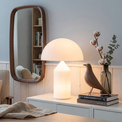 Mushroom Dome Glass Table Lamp – Dimmable