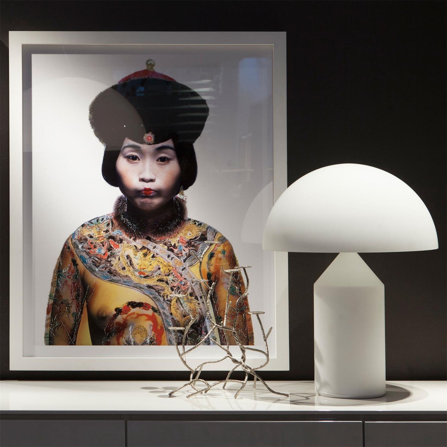 Mushroom Dome Glass Table Lamp – Dimmable, view 11