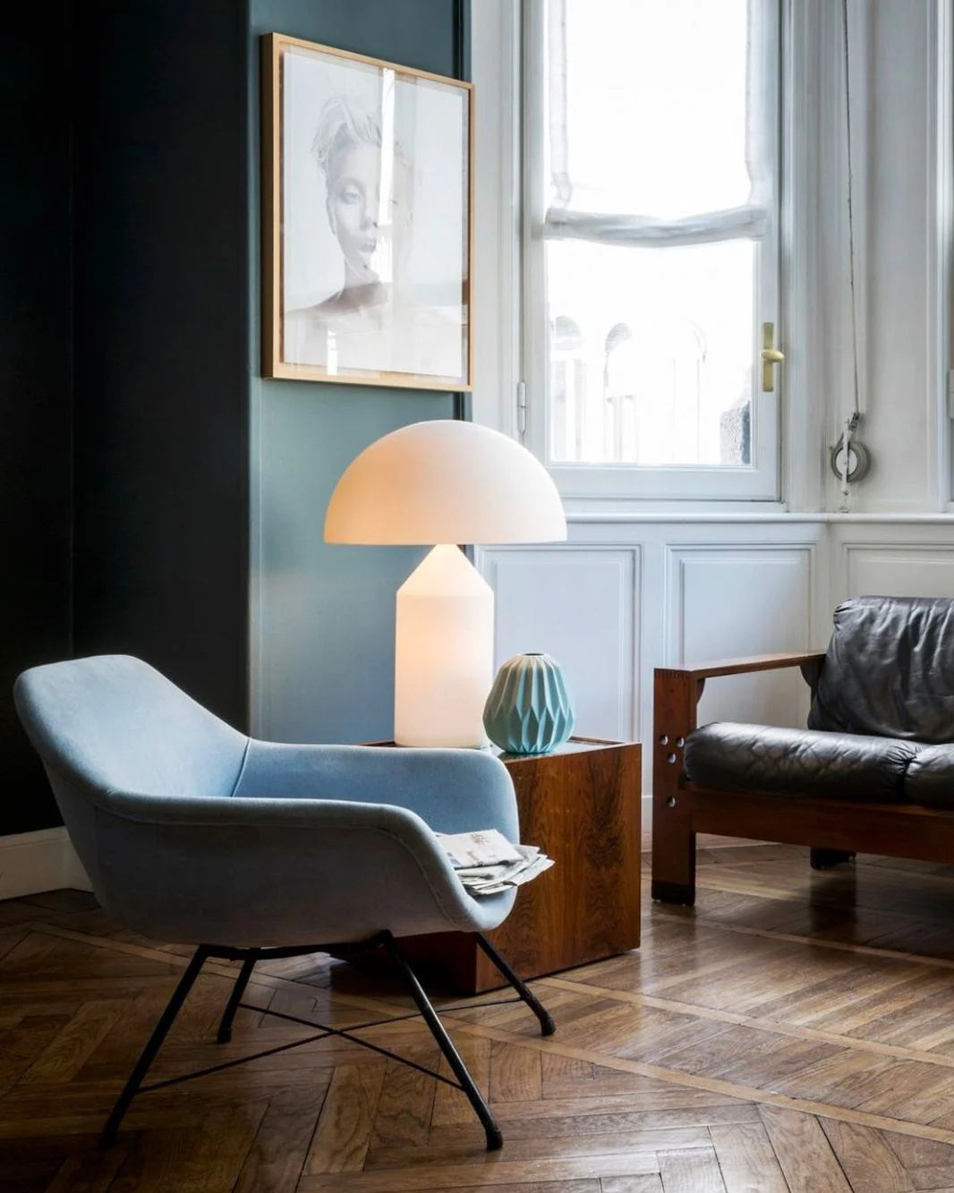 Mushroom Dome Glass Table Lamp – Dimmable, view 12