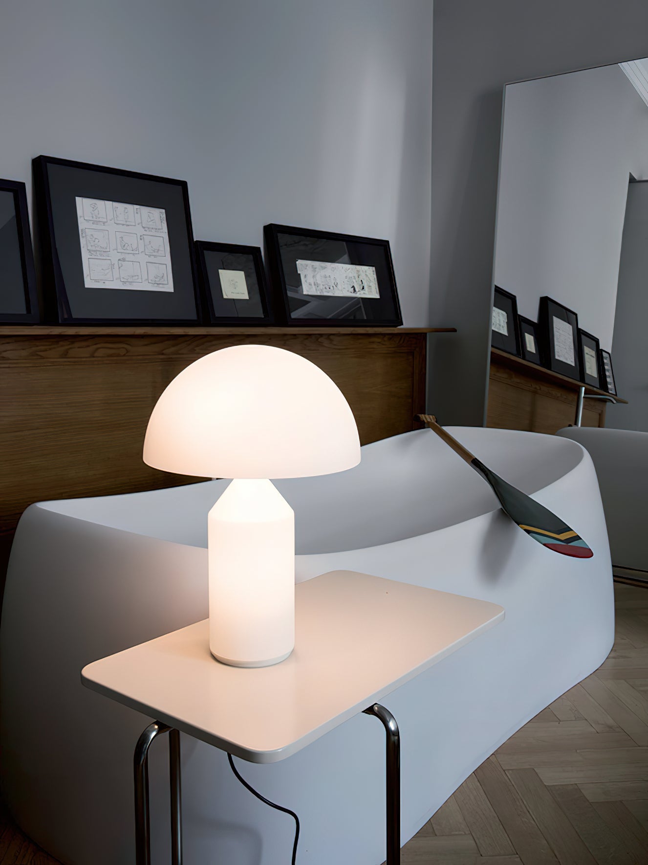 Mushroom Dome Glass Table Lamp – Dimmable, view 14