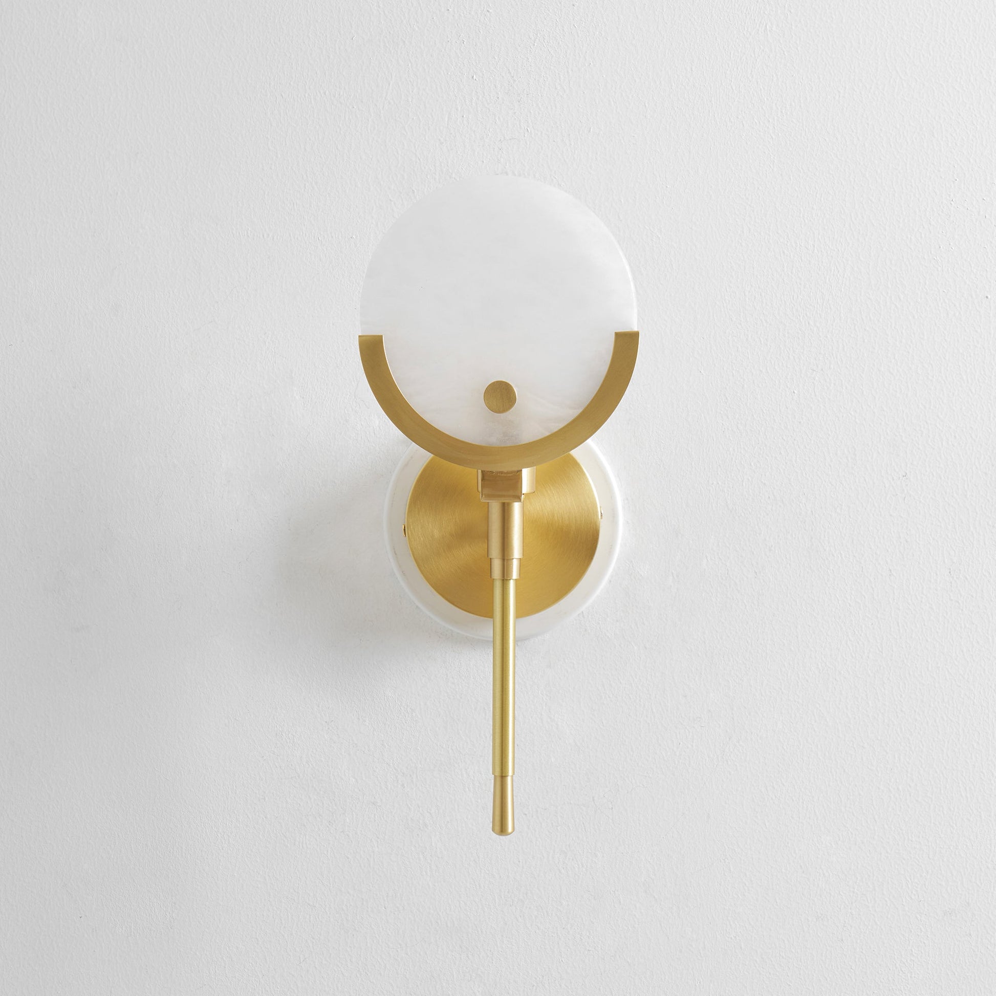 Crescent-Cradle Alabaster Globe Wall Sconce – Dimmable, view 34
