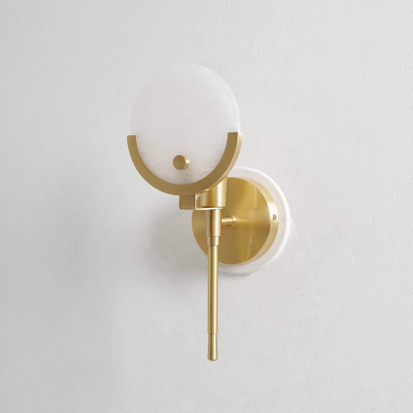 Crescent-Cradle Alabaster Globe Wall Sconce – Dimmable, view 35