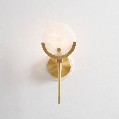 Crescent-Cradle Alabaster Globe Wall Sconce – Dimmable, view 36